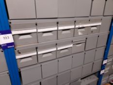 Quantity of torx & torx flags to 8 drawers (Shelving not included) (Note: Various quantities to