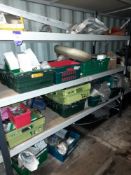 Contents to bay (3 shelves & floor) as photographed, to include electrical consumables, sundries