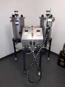 Twin tank mixing system with spray gun, 20L capacity tanks, two chemical metering system, with