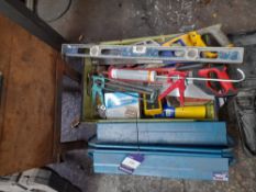 Quantity of various hand tools to crate & tool chest
