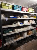 Contents to bay (5 shelves & floor) as photographed, to include electrical consumables, sundries