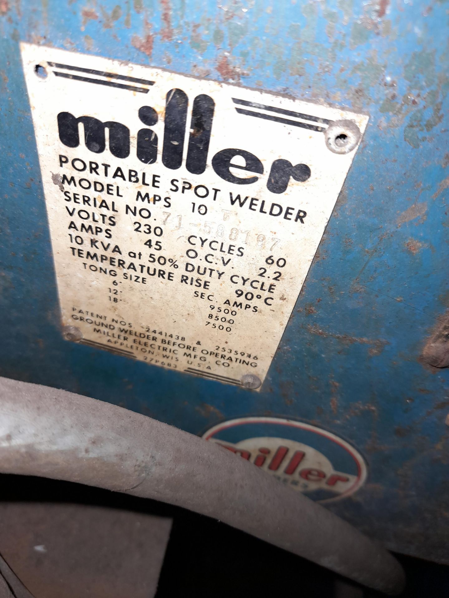 Interlos/Miller MPS 10 T spot welder (spares & repairs) - Image 3 of 3