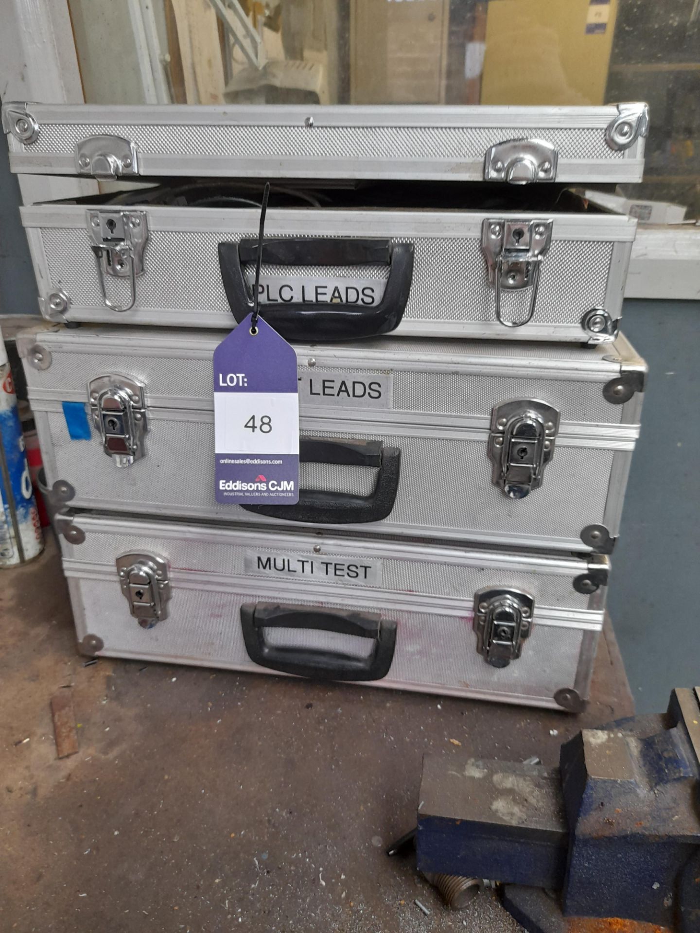 3 - Aluminium flight cases containing test leads, PLC & multi test etc. - Image 2 of 5