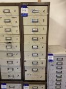 Bisley 9 drawer cabinet with contents of stock