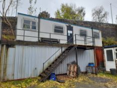 36ft shipping container welfare unit/office – converted with main office, kitchenette, toilet &