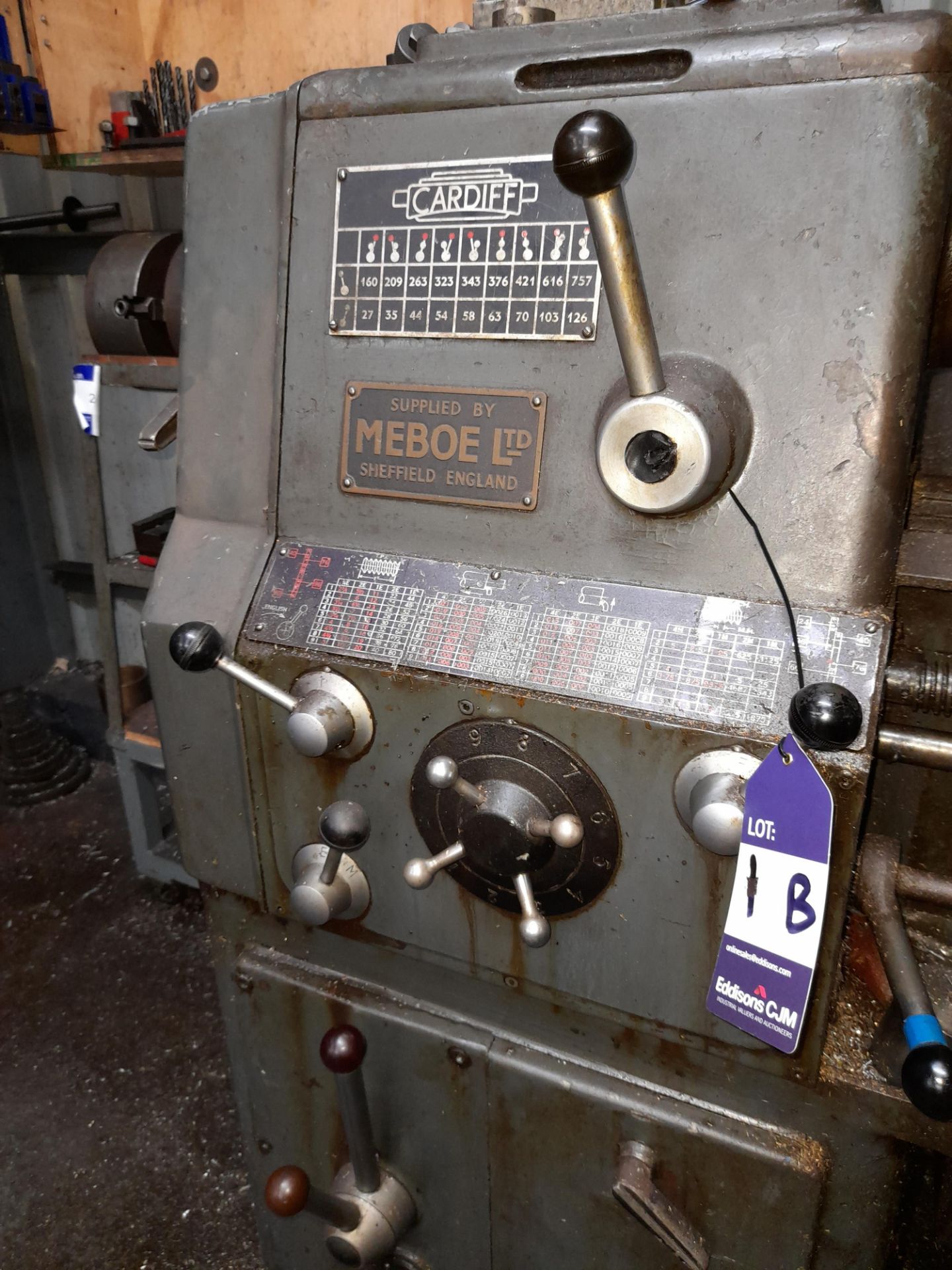 The Cardiff Lathe & Tool Co. Ltd engineers’ lathe, 3 jaw chuck, with face plate - Image 3 of 5