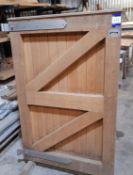 Single Kinnersley design oak gate with stainless steel hinges, gate size approx 1050mm wide by