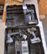 Panasonic EX7540 14.4V Impact driver drill, with charger, and 2 x Panasonic torches