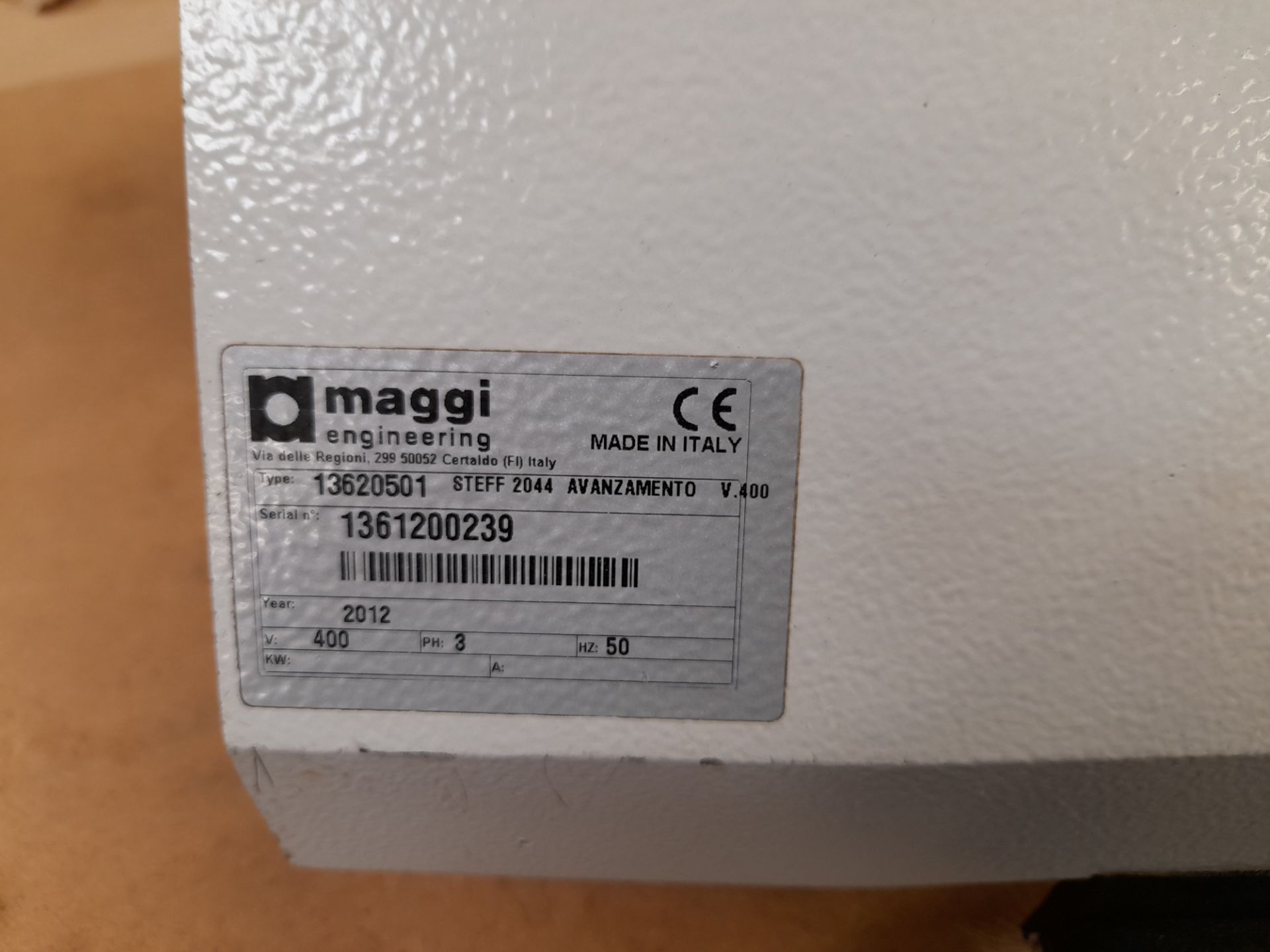 Original Maggi Steff 2044 power feed unit (Serial Number 1361200239, 2012) - Image 4 of 4