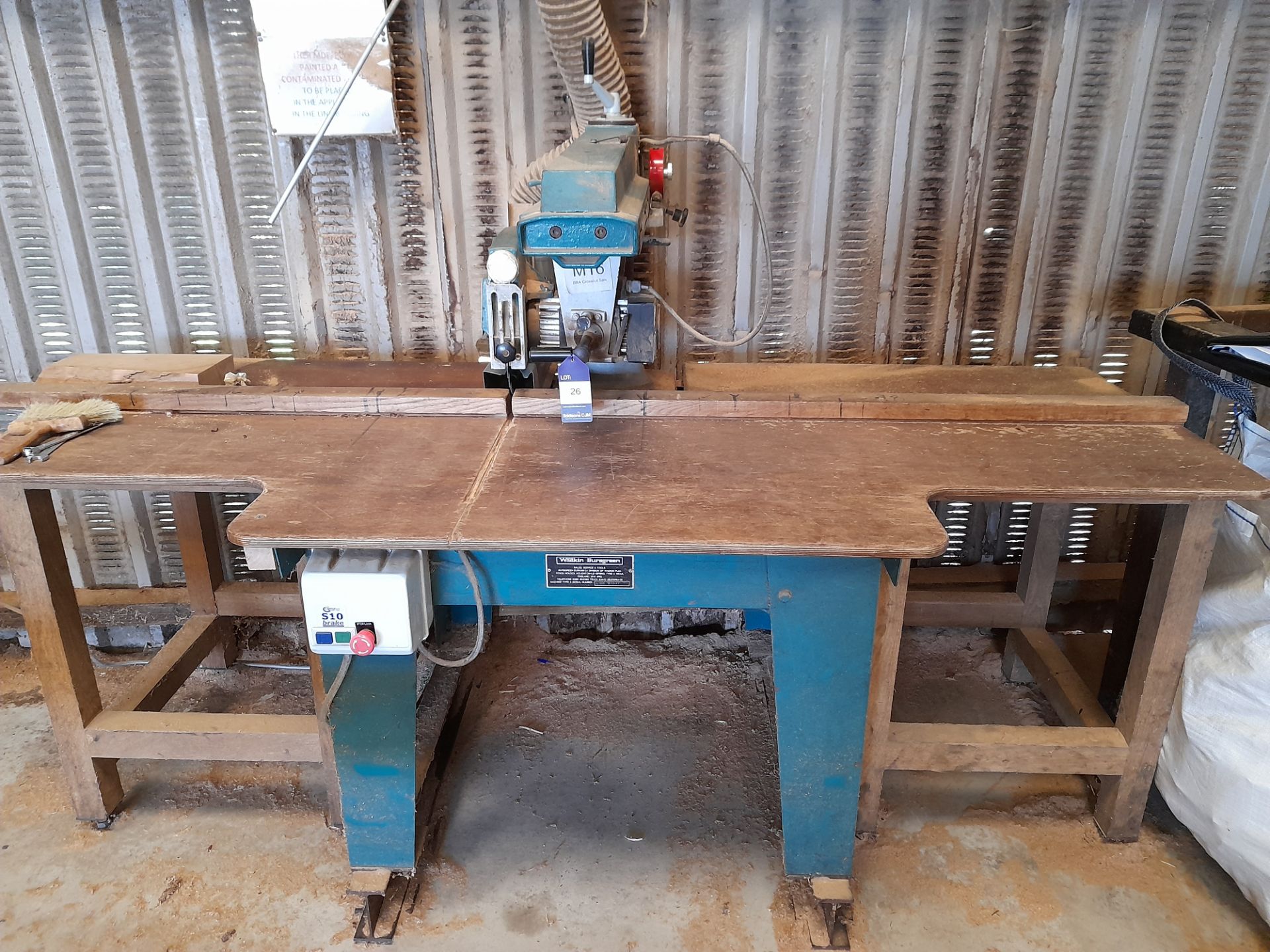 Wadkin Bursgreen BRA Radial Arm Cross Cut Saw (Serial Number 14BRA 873159)