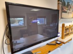 Samsung 42” TV, with Apple TV box