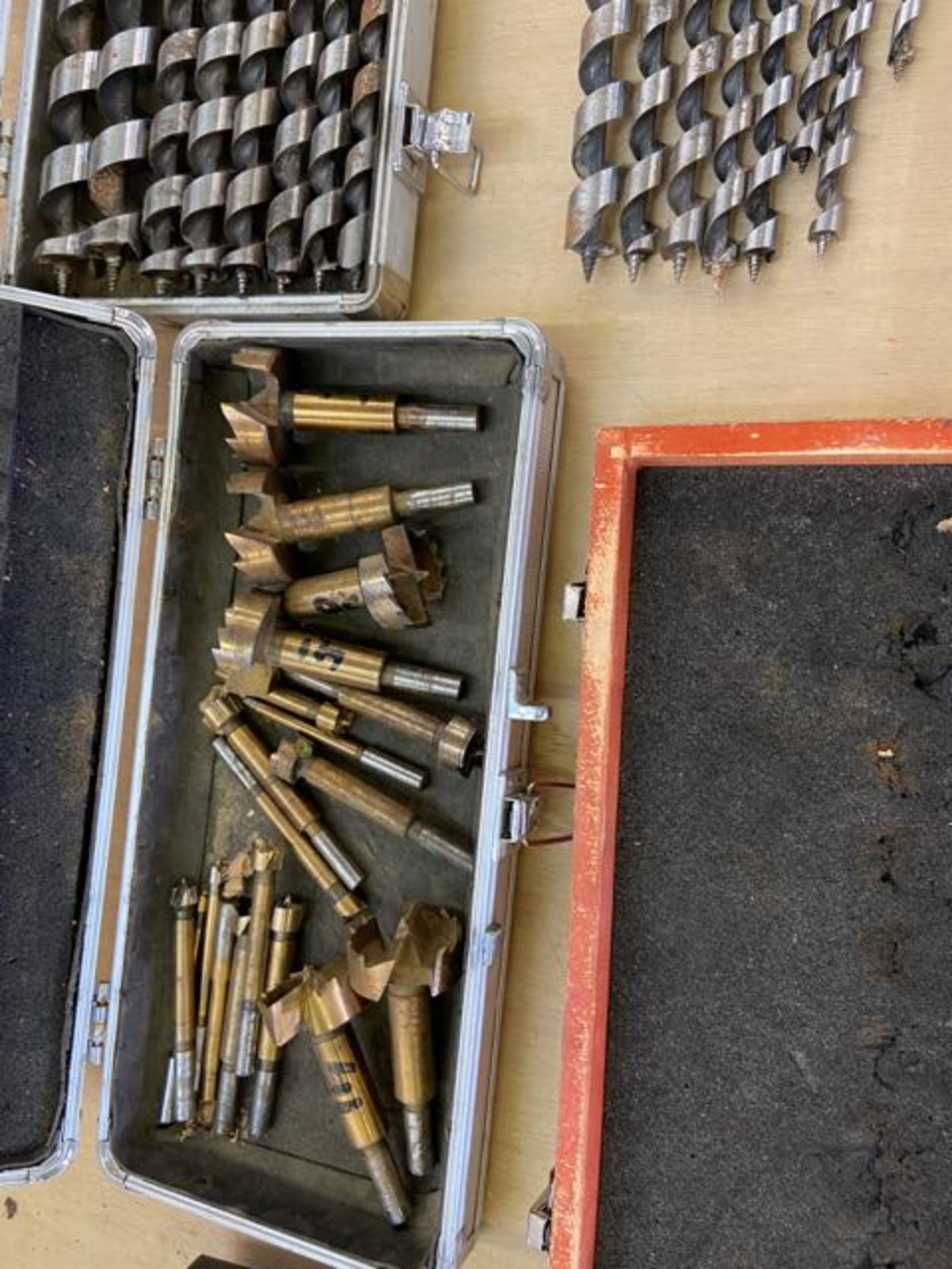 Assortment of wood drill bits, including lip and spur, forstner and auger bits - Image 6 of 6