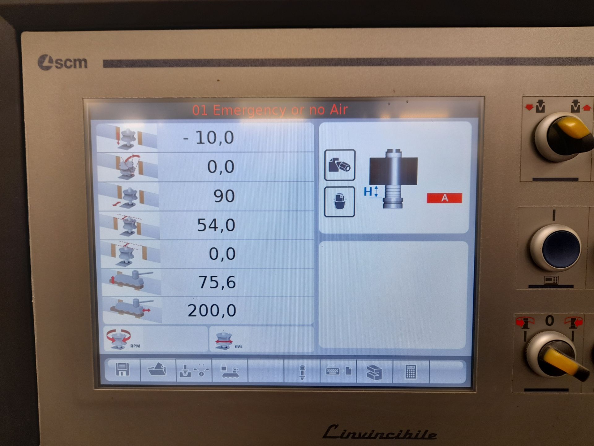 SCM Linvicible TI 5 Spindle Moulder (Serial Number AB00015125, 2020), with digital control panel, - Image 9 of 27