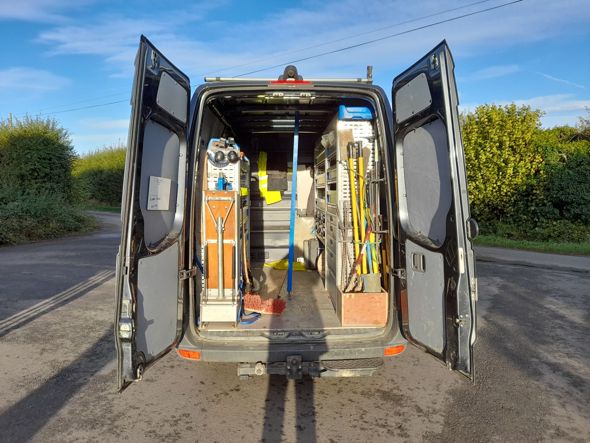 Mercedes Benz Sprinter 319 CDI, complete with circa £5,000+ of Sortimo Racking, metal cases, drawers - Image 13 of 30