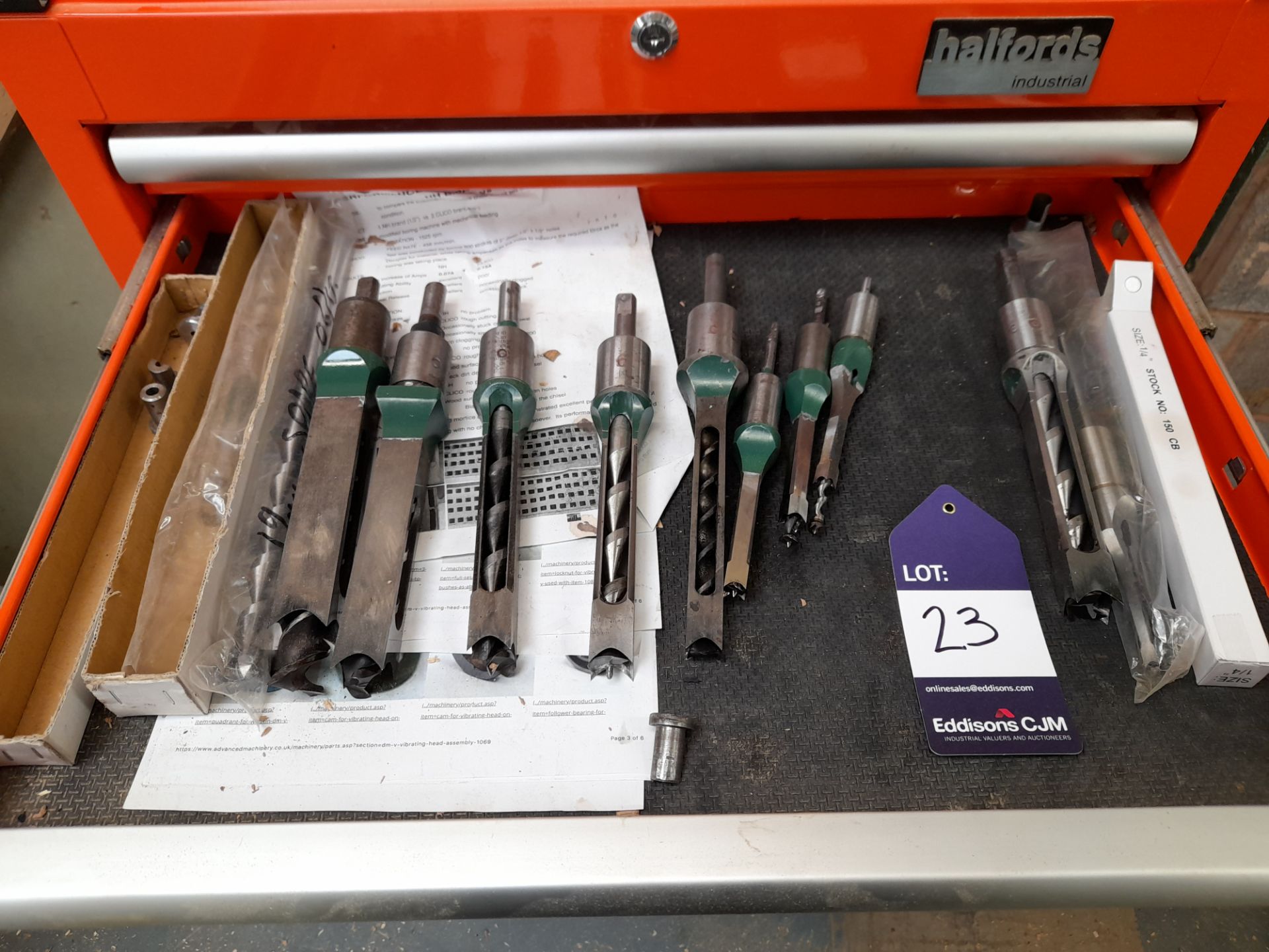 Assortment of Chisel Morticer tooling, to 2 x drawers - Image 2 of 2