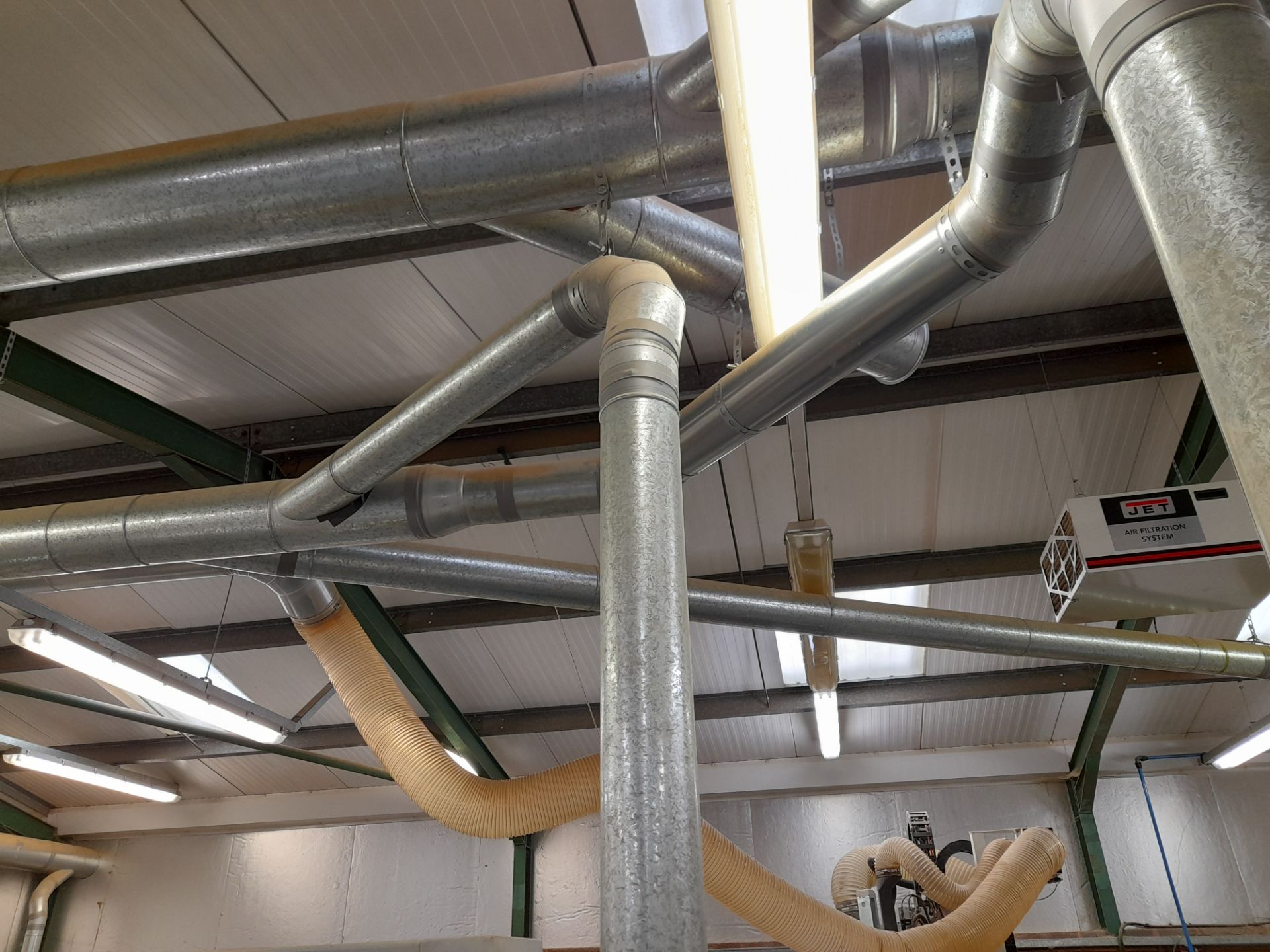 AnsteyGate fine dust extraction unit, with galvanised steel ducting. *Delayed collection, to be - Image 6 of 7