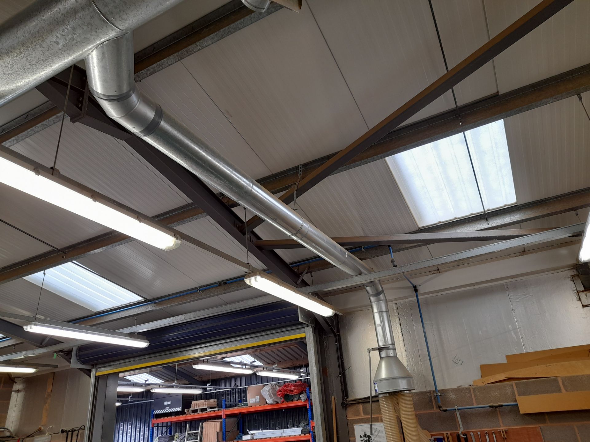 Unbadged 4 bag dust extraction unit, with galvanised steel ducting. *Delayed collection, to be - Image 7 of 9