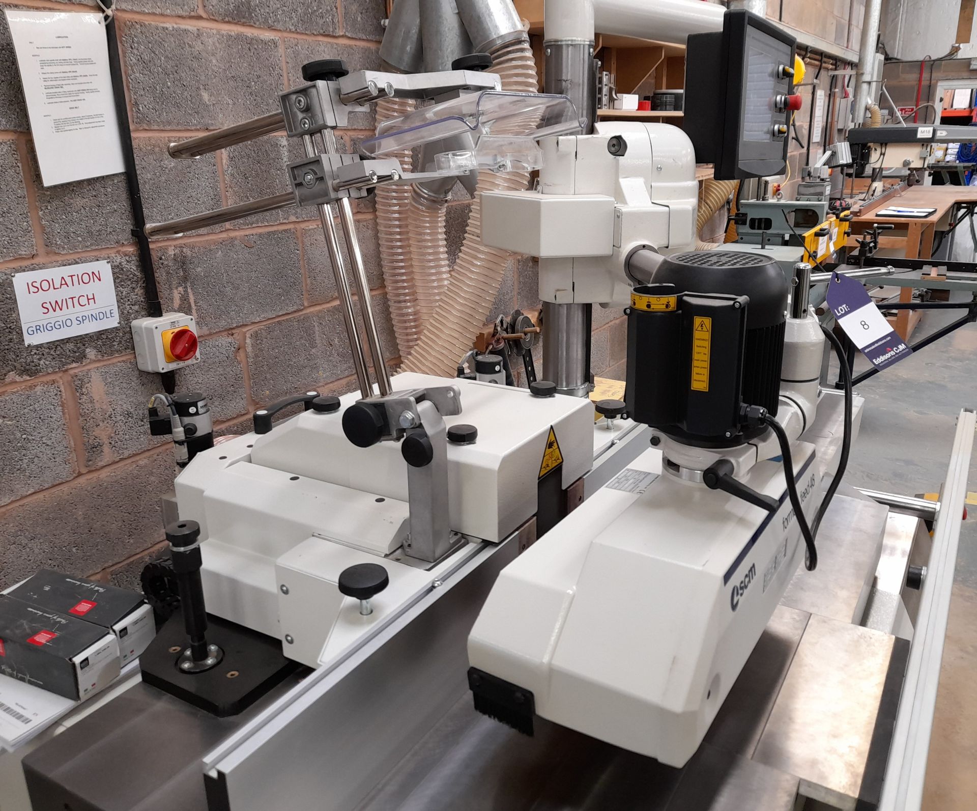 SCM Linvicible TI 5 Spindle Moulder (Serial Number AB00015125, 2020), with digital control panel, - Image 6 of 27