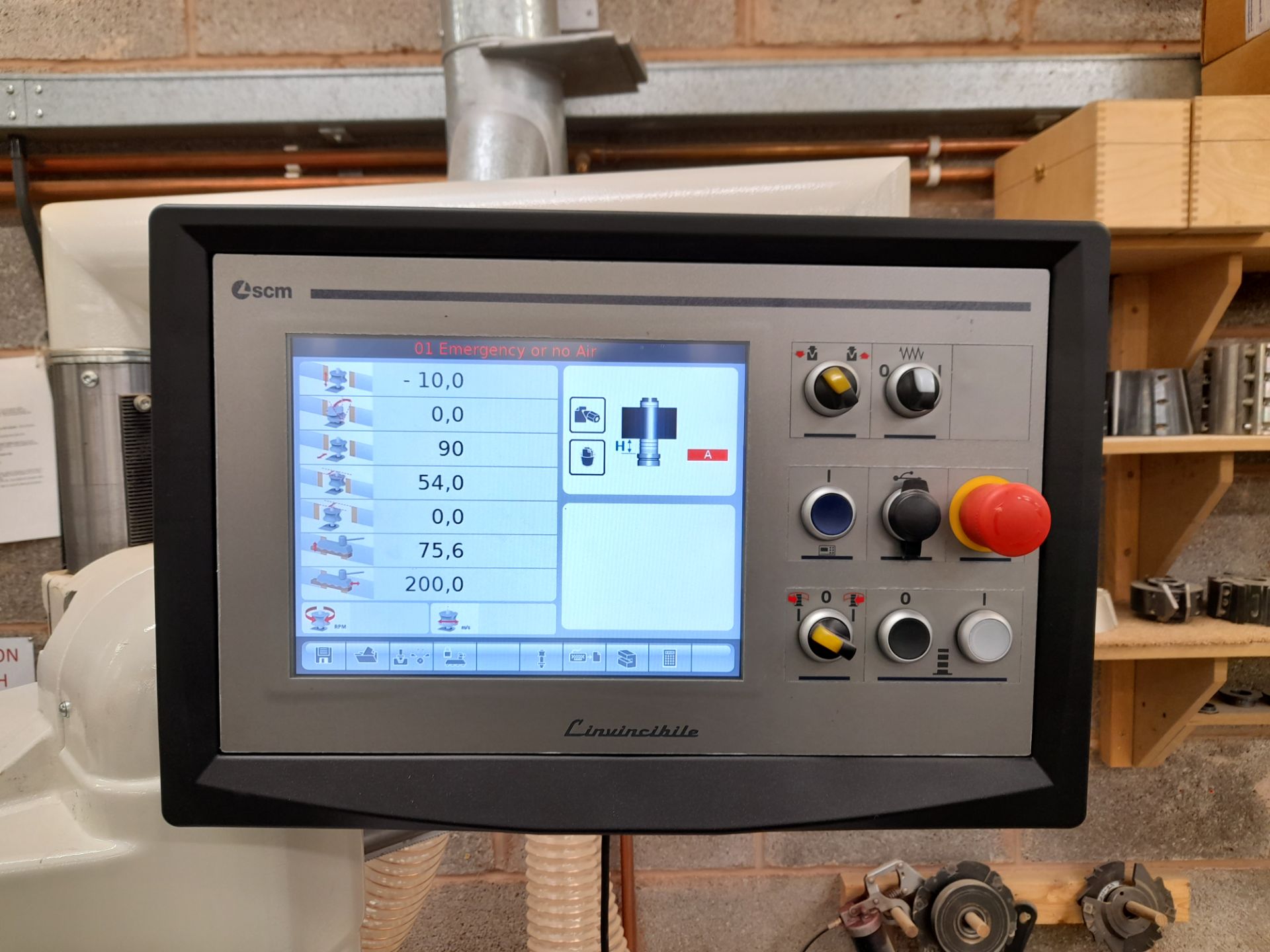 SCM Linvicible TI 5 Spindle Moulder (Serial Number AB00015125, 2020), with digital control panel, - Image 8 of 27