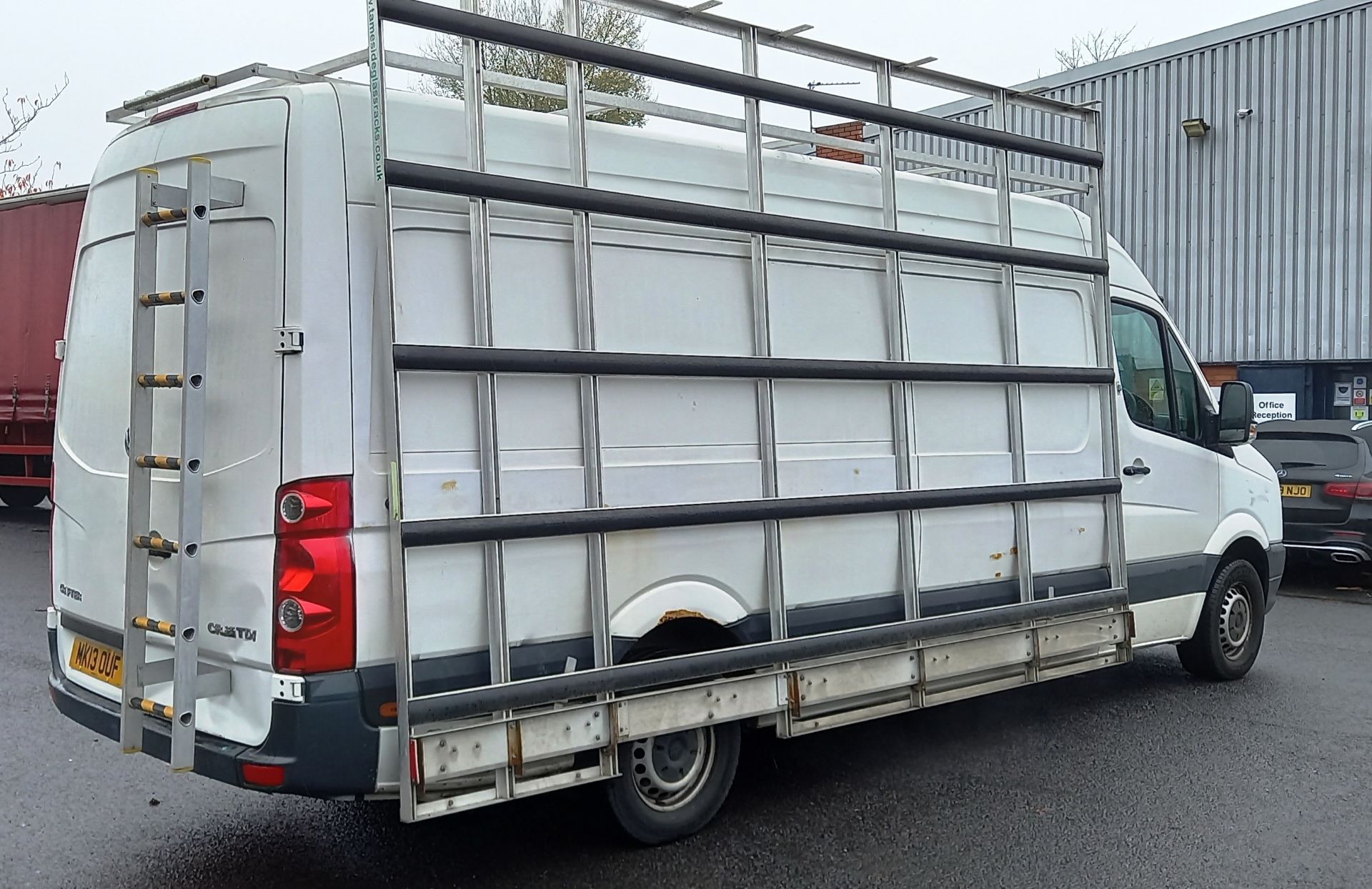 VW Crafter CR35 2.0 TDI LWB High Roof Panel Van with Side & Roof Rack & Deadlock Security, - Image 4 of 9