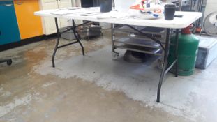 2 x rectangular folding tables (excludes contents)