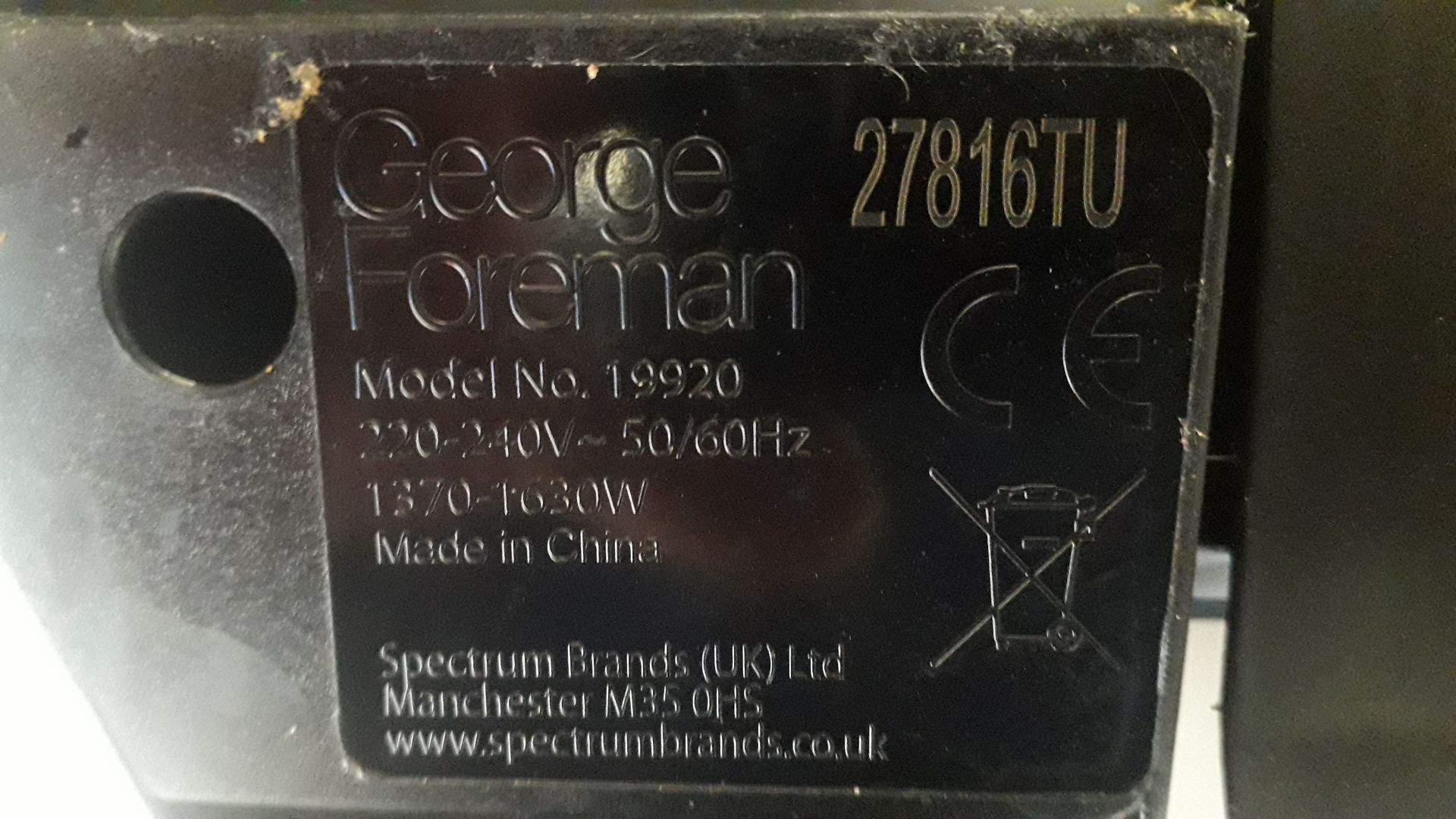 Switch-On B10 Stainless Steel Electric Countertop Double Hub Serial Number 200420152186 and George - Image 6 of 6