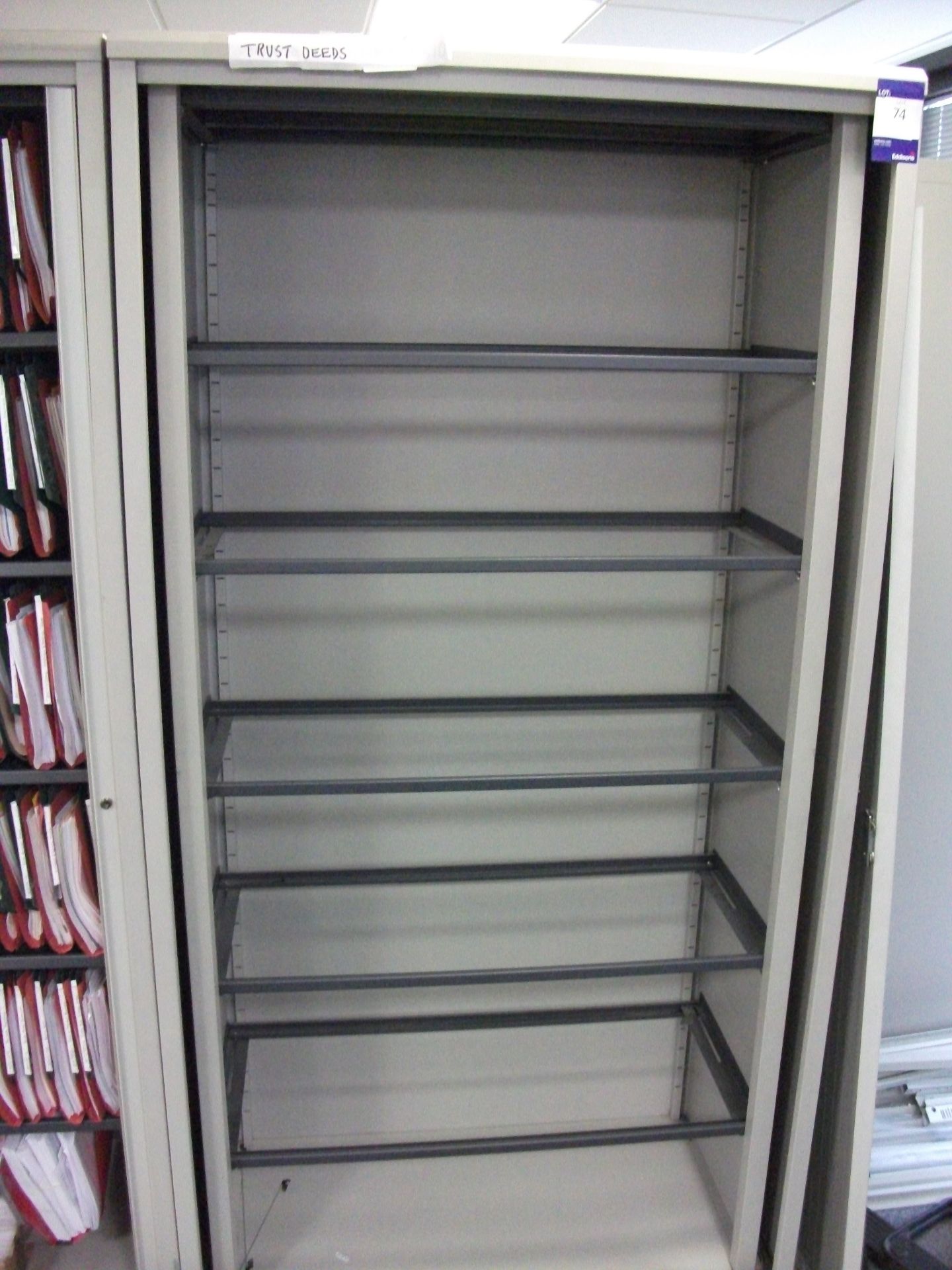 Bisley Tambour Front Cupboard, Side opening tambour cupboard with Roll Out Filing frames, overall - Image 3 of 6