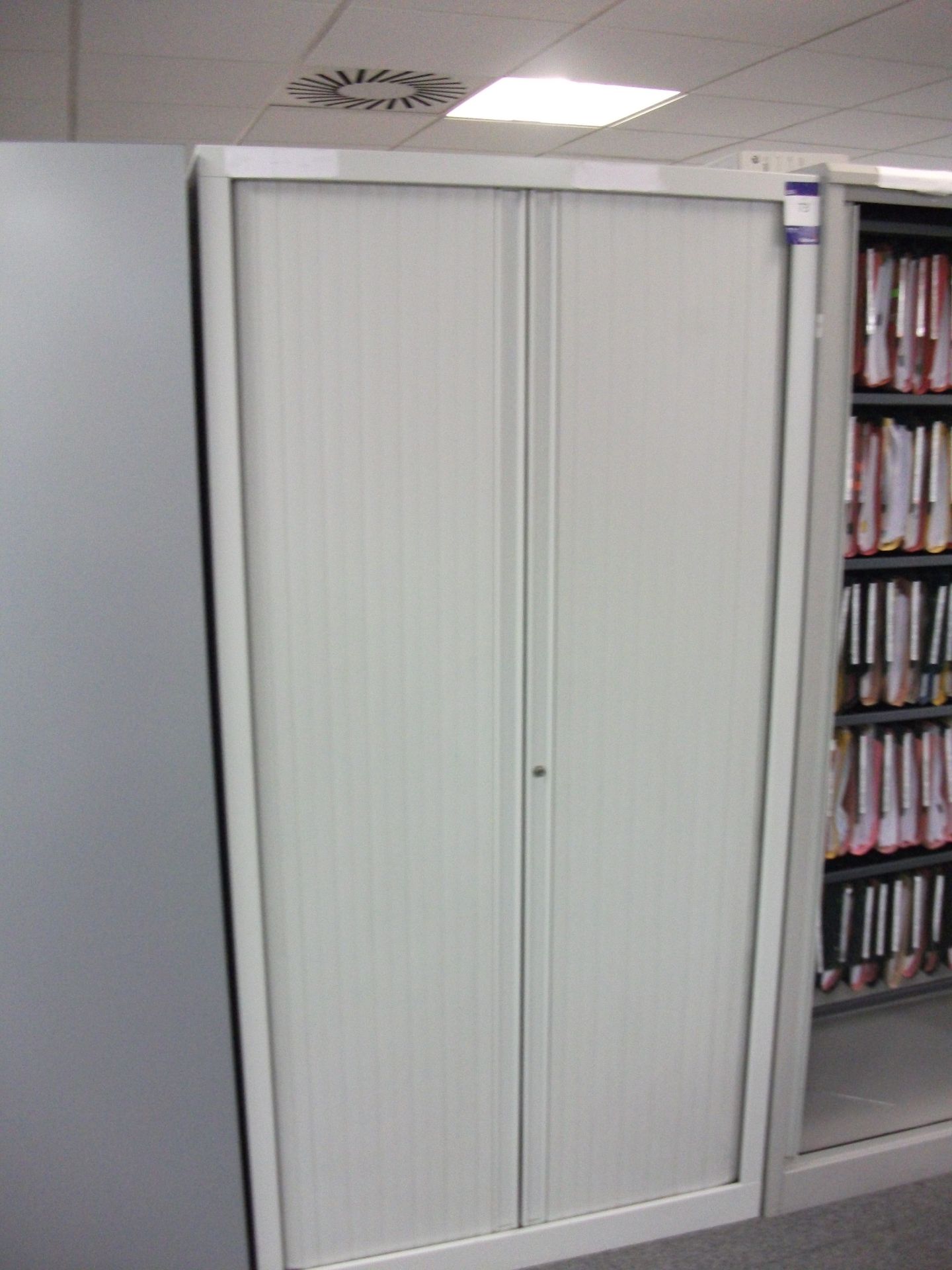 Bisley Tambour Front Cupboard, Side opening tambour cupboard with Roll Out Filing frames, overall - Image 3 of 3