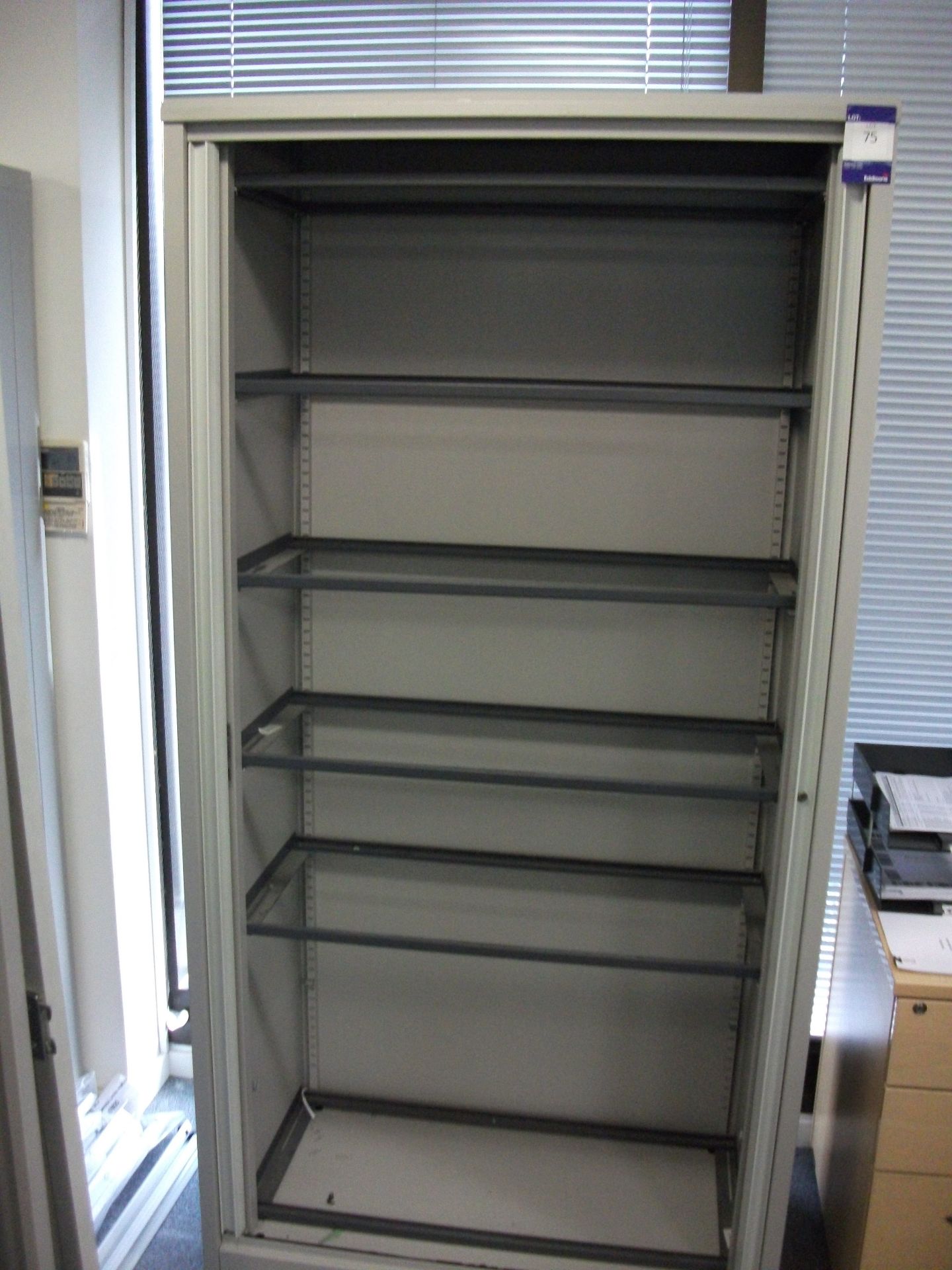 Bisley Tambour Front Cupboard, Side opening tambour cupboard with Roll Out Filing frames, overall - Image 3 of 6