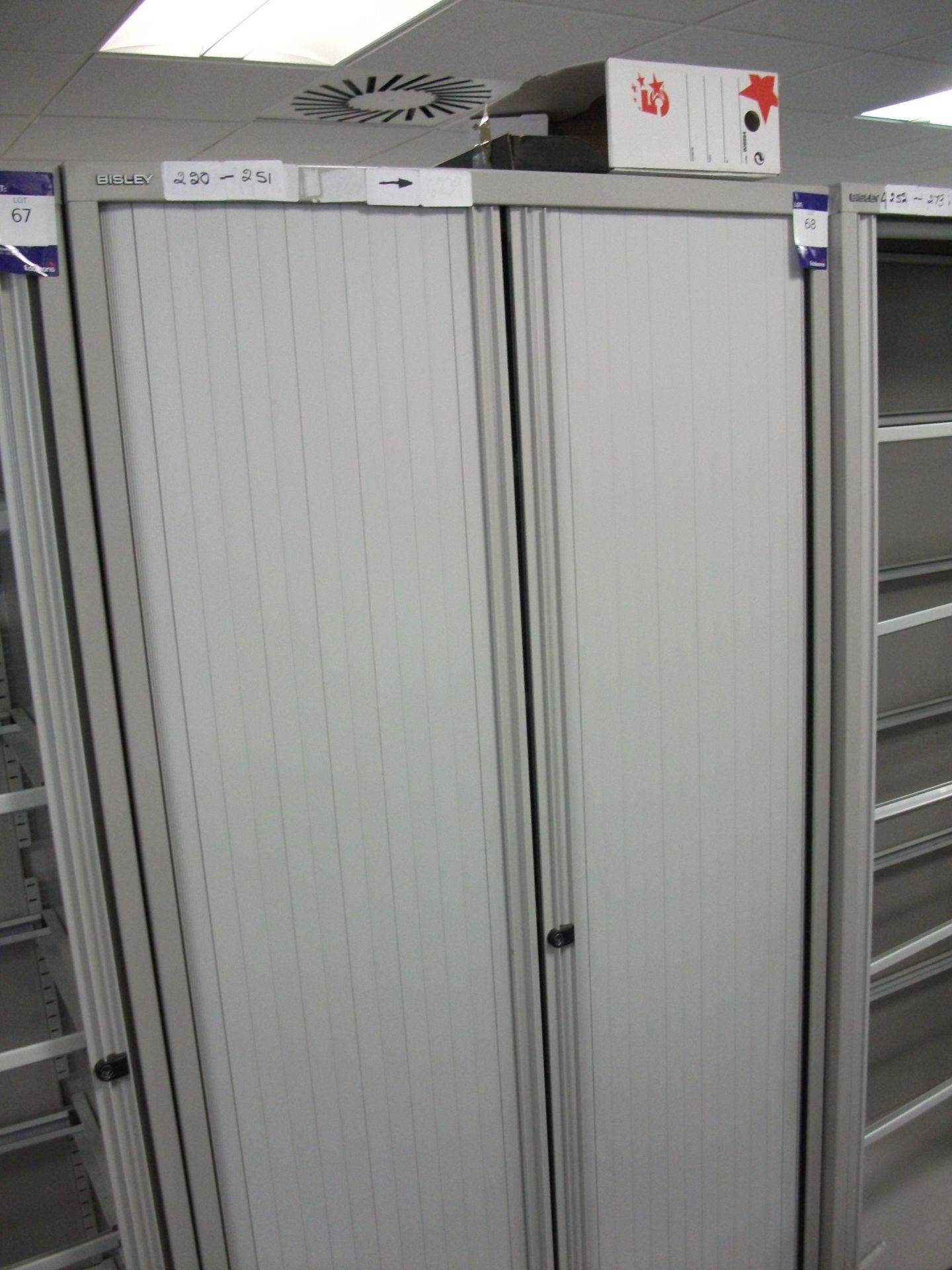 Bisley Tambour Front Cupboard, Side opening tambour cupboard with Roll Out Filing frames, overall - Image 5 of 6