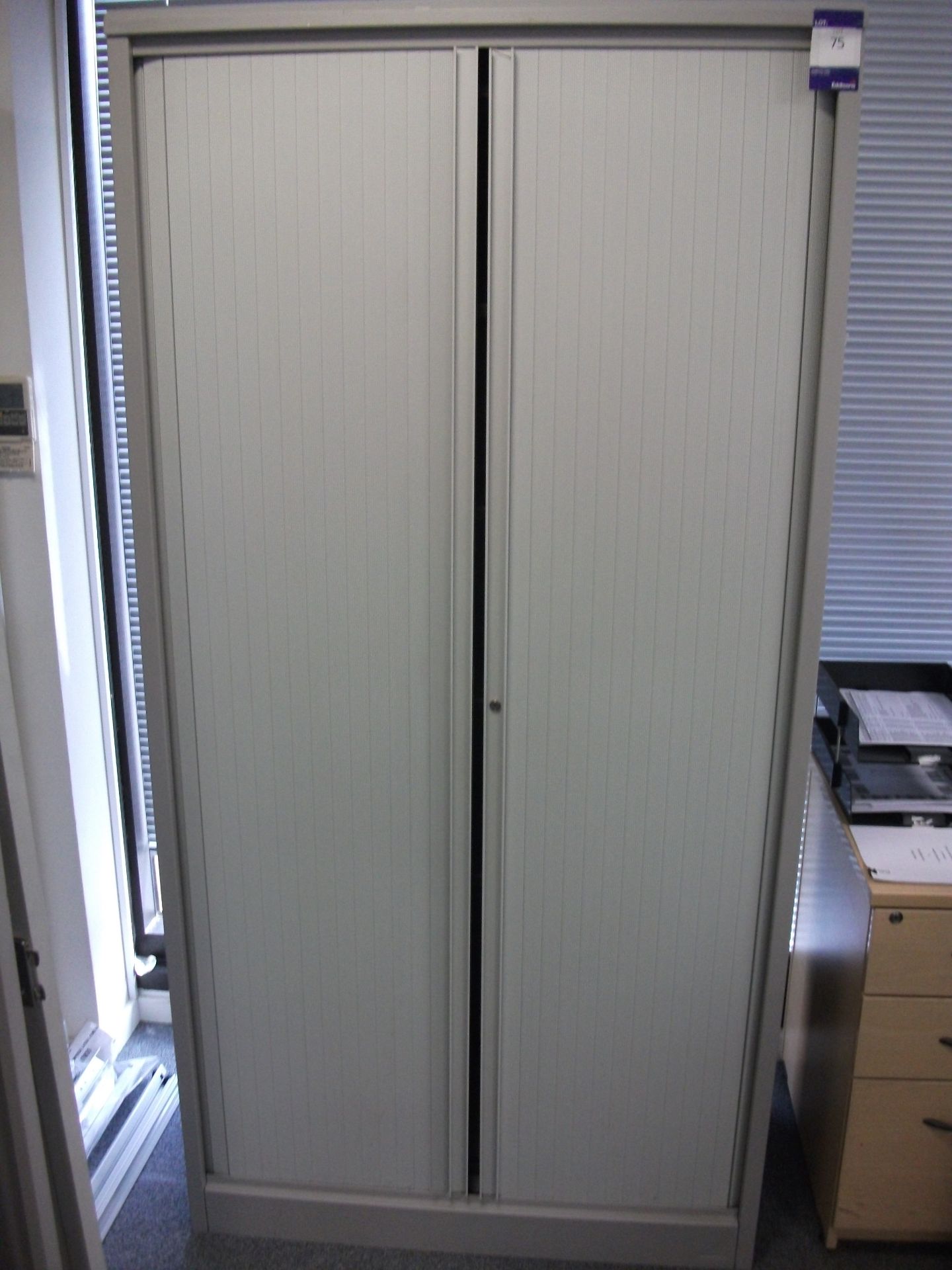 Bisley Tambour Front Cupboard, Side opening tambour cupboard with Roll Out Filing frames, overall - Image 6 of 6