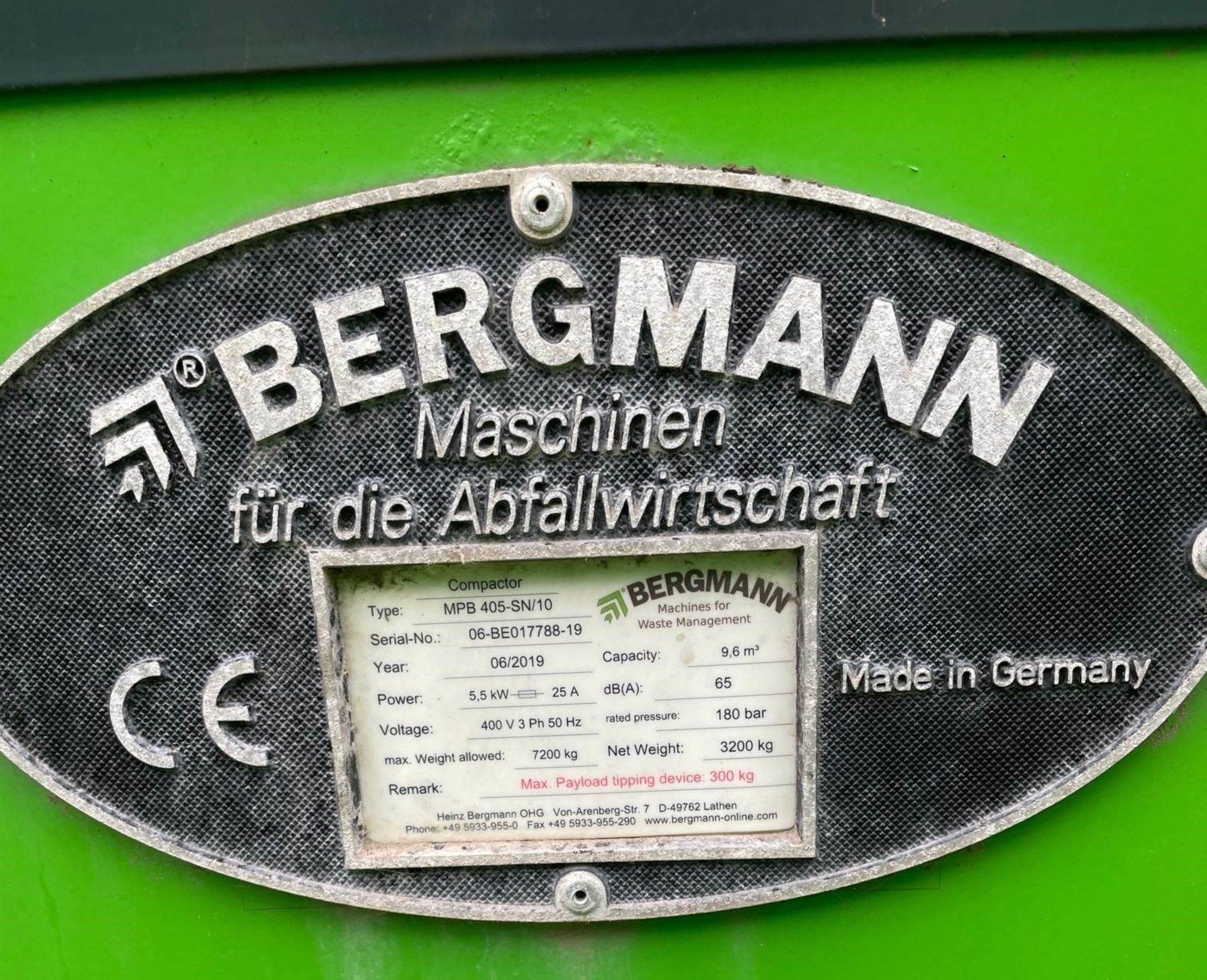 Bergmann Mobile Waste Compactor - Image 5 of 5