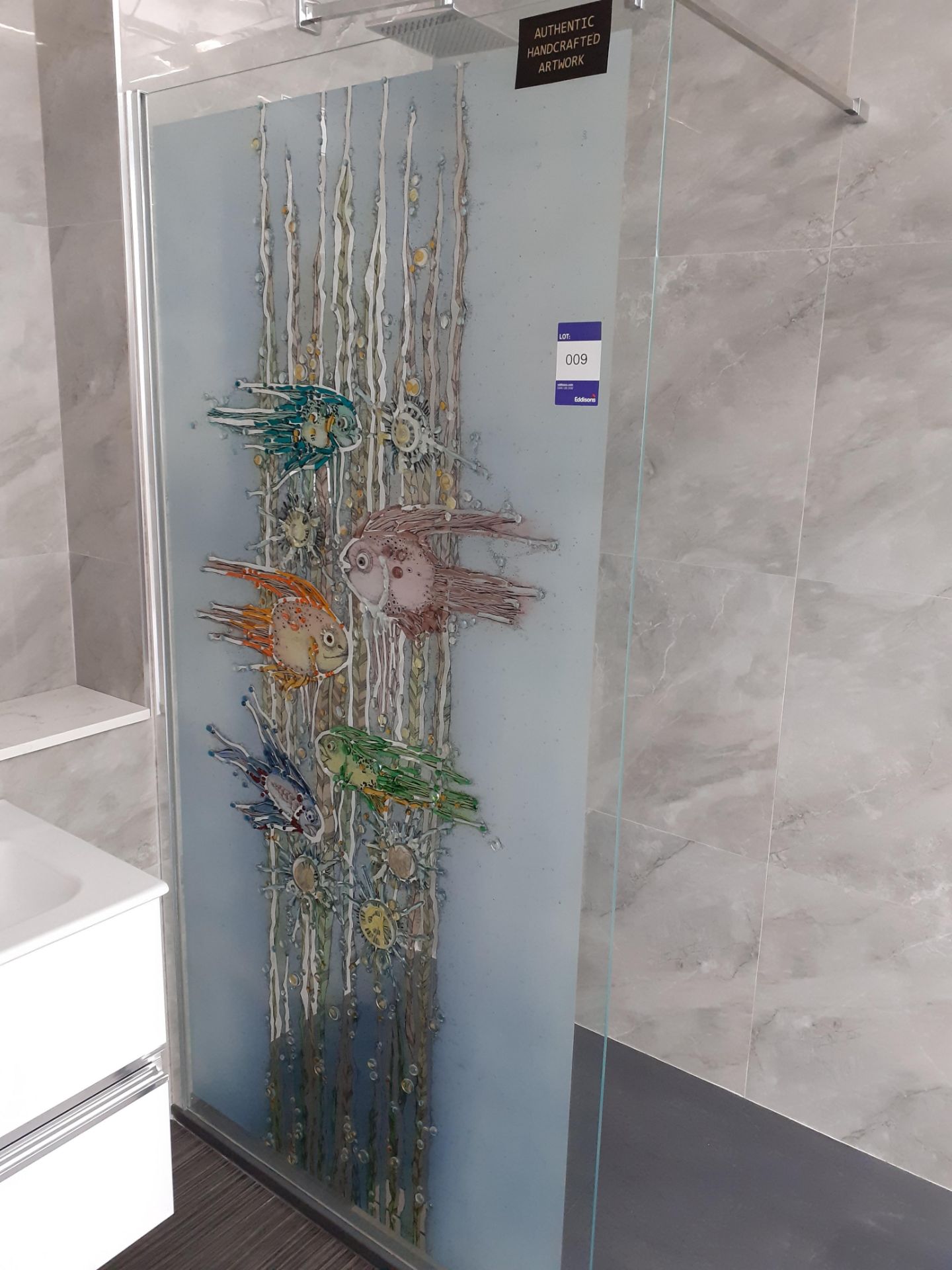 Display Bathroom, including; Art Glass Shower Screen, Flora Shower Tray, Shower Head & Control, - Image 5 of 5