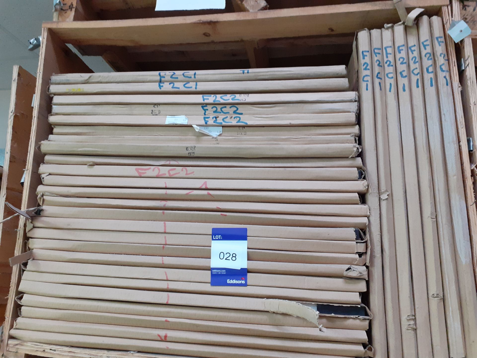 25 boxes x 3 of F2C2 Tiles 600x1200x4.8mm, 7 boxes x 3 of F2C1 Tiles 600x1200x4.8mm & 9 boxes x 3 of