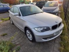 BMW 118d 1 SERIES DIESEL HATCHBACK SE 3dr Step Auto (07-11), Silver, Reg: YD58 XWM, mileage: 131,