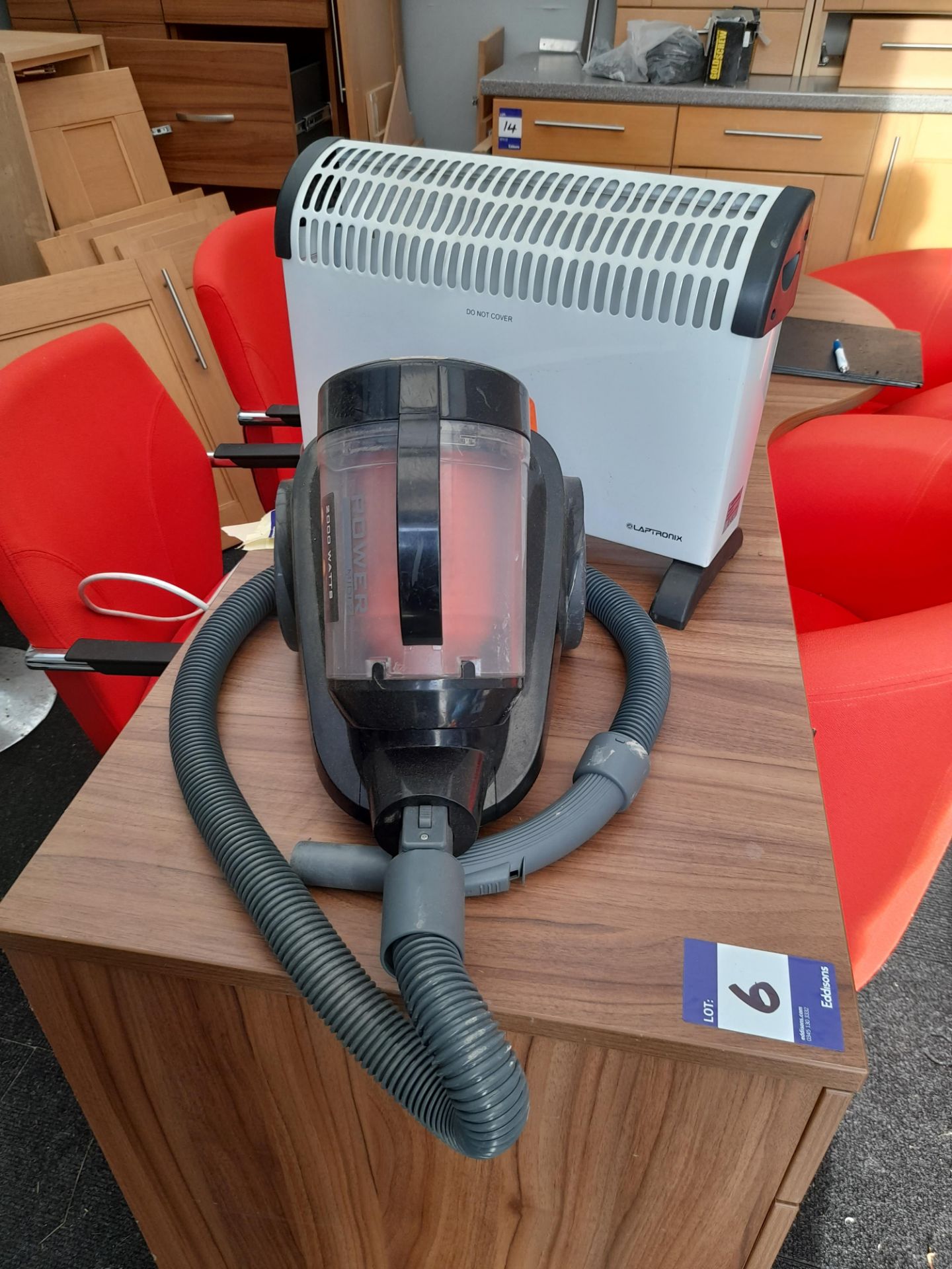 2 – Upright lamps, vacuum cleaner and heater, as photographed - Image 2 of 2