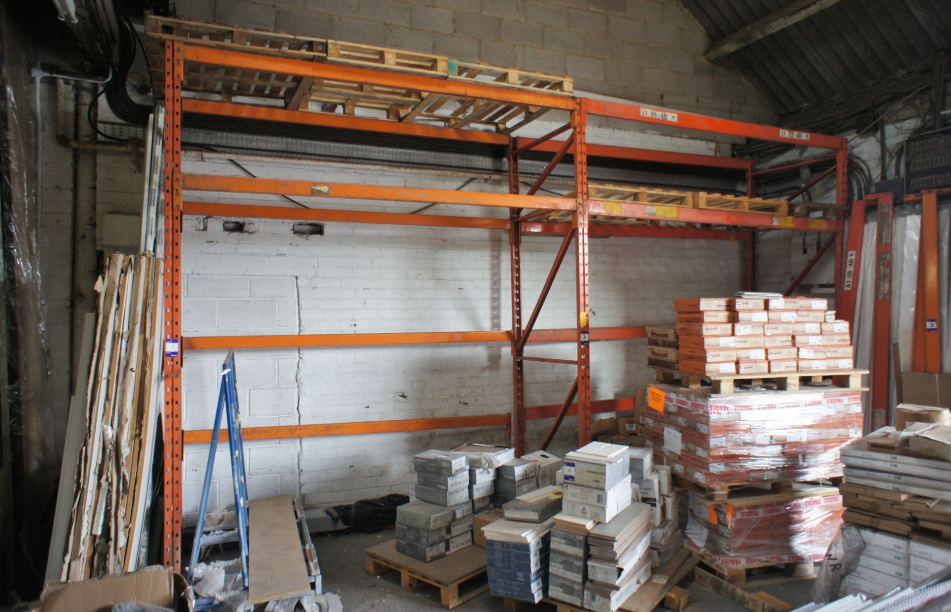 2 Bays of Pallet Racking Comprising of 3 x End Frame 3.3m x 1.1m, 16 x Crossbeams 2.7m (collection - Image 2 of 5