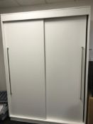 Approx. 47 Sliding Wardrobes (White/Mirrored) 1500wide x2080 high x 600 deep solid one piece backs