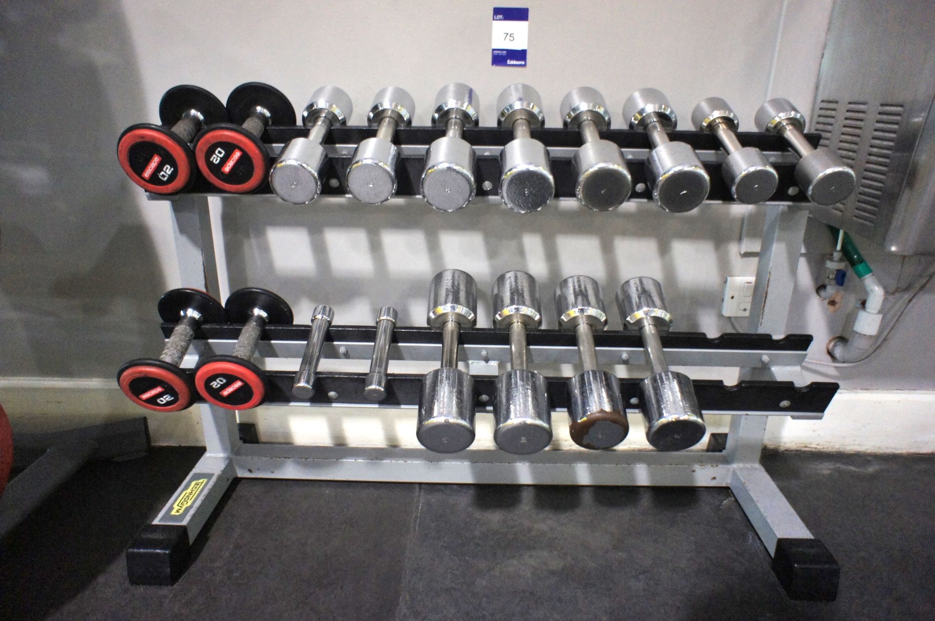 Technogym Dumbbell Rack with 18 Various Weights - Image 2 of 3