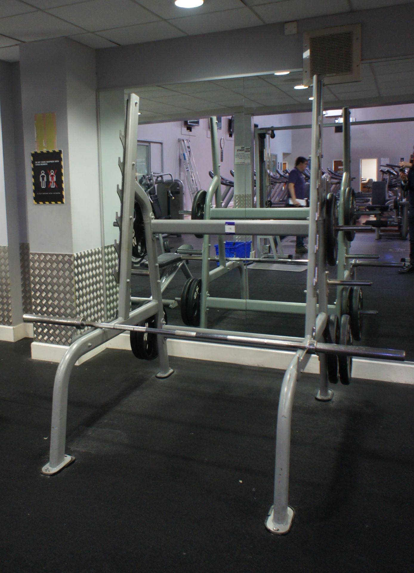 Free Weight Stand with Bar and 6 Weights - Image 3 of 4