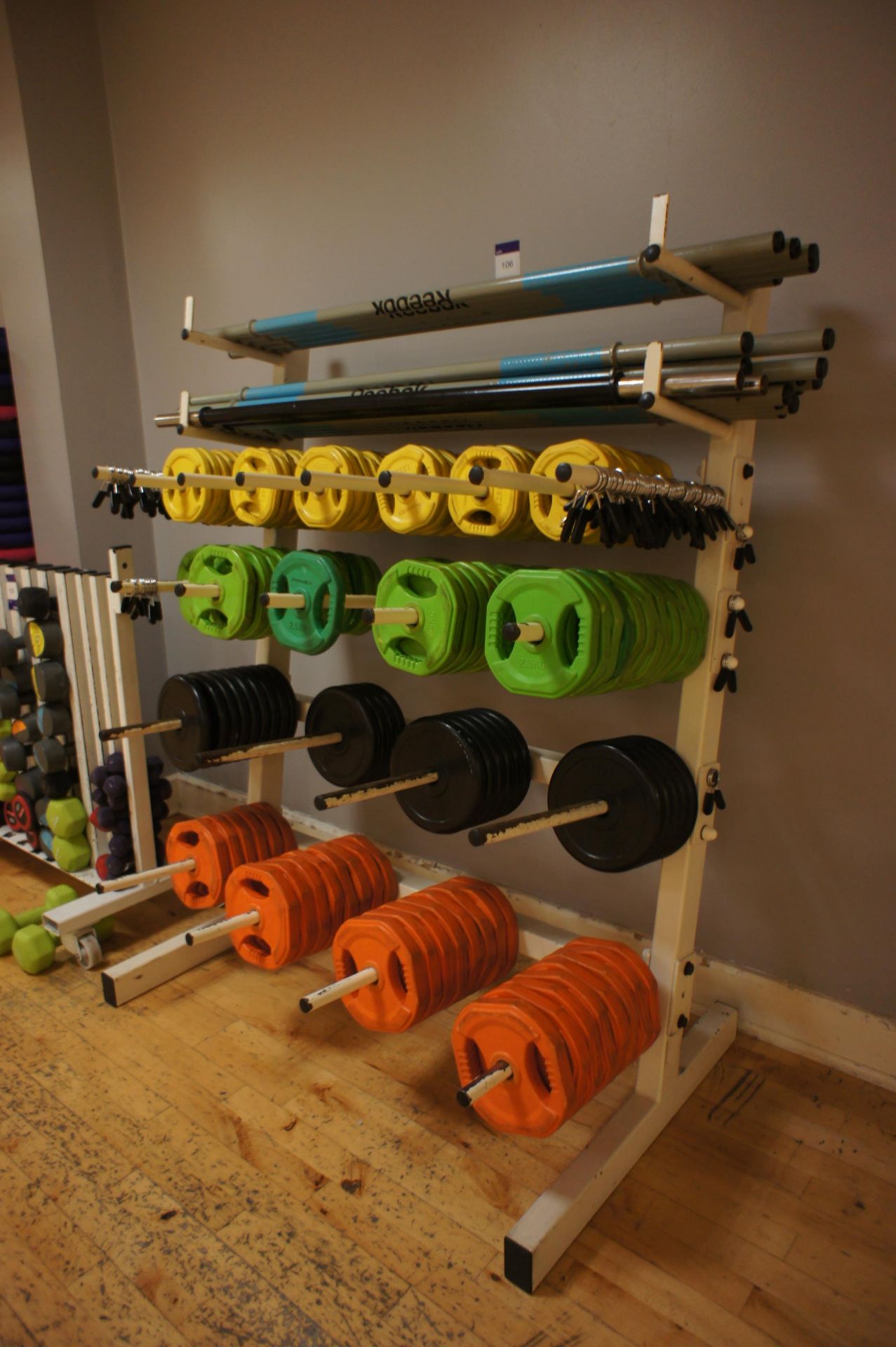 Weights Bar Rack and Quantity Weights - Image 2 of 5