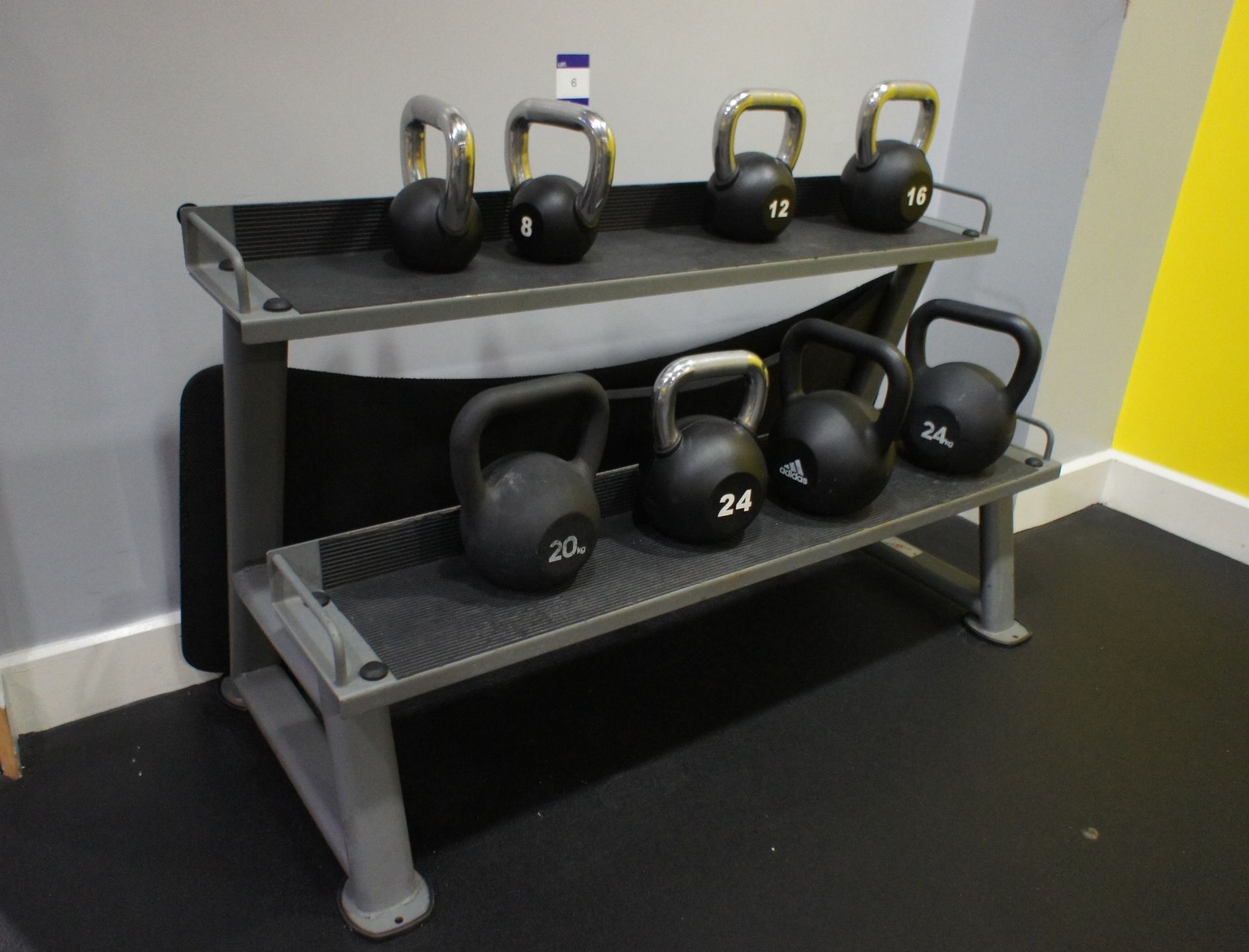 Kettle Bell Rack with 8 Various Kettle Bell Weights