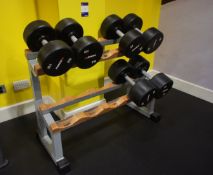 Dumbbell Rack with 6 Force Dumbbells 32.5kg – 45kg