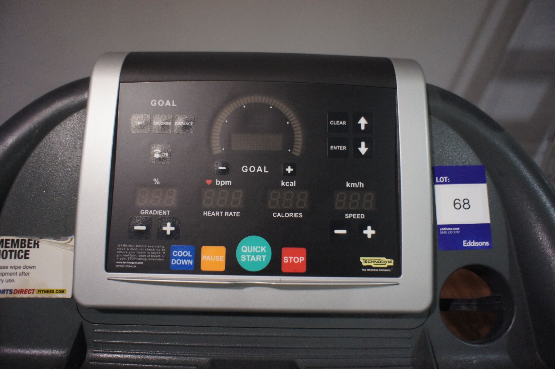 Technogym Powered Treadmill Running Machine - Image 3 of 3