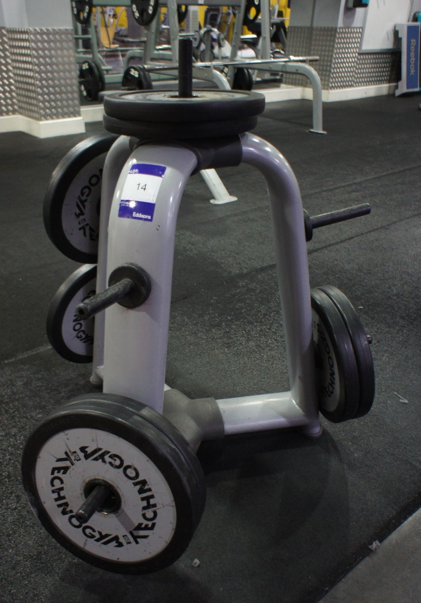 Technogym Weights Stand with 8 Weights - Image 2 of 3