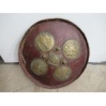A South Asian Decorated Shield, Approx. 50cm