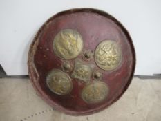 A South Asian Decorated Shield, Approx. 50cm