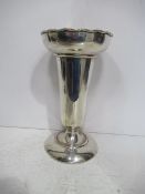 A Weighted Silver Vase marked Chester 1914/15
