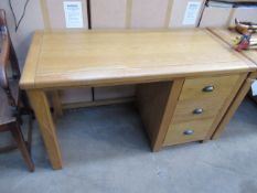 Single Pedestal Three Drawer Desk