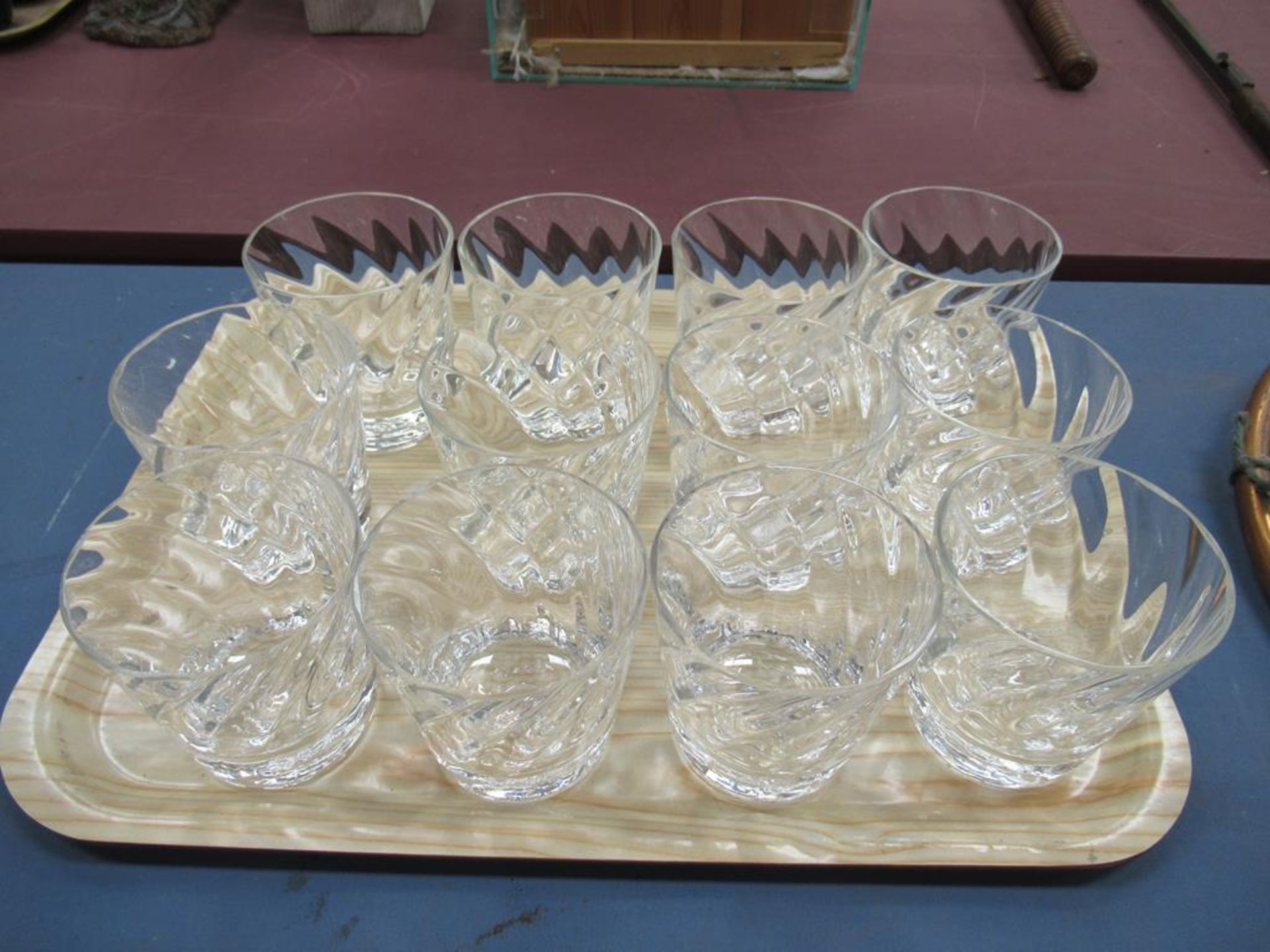 A Gibraltar Glass Jug with Twenty Drinking Glasses - Image 3 of 4